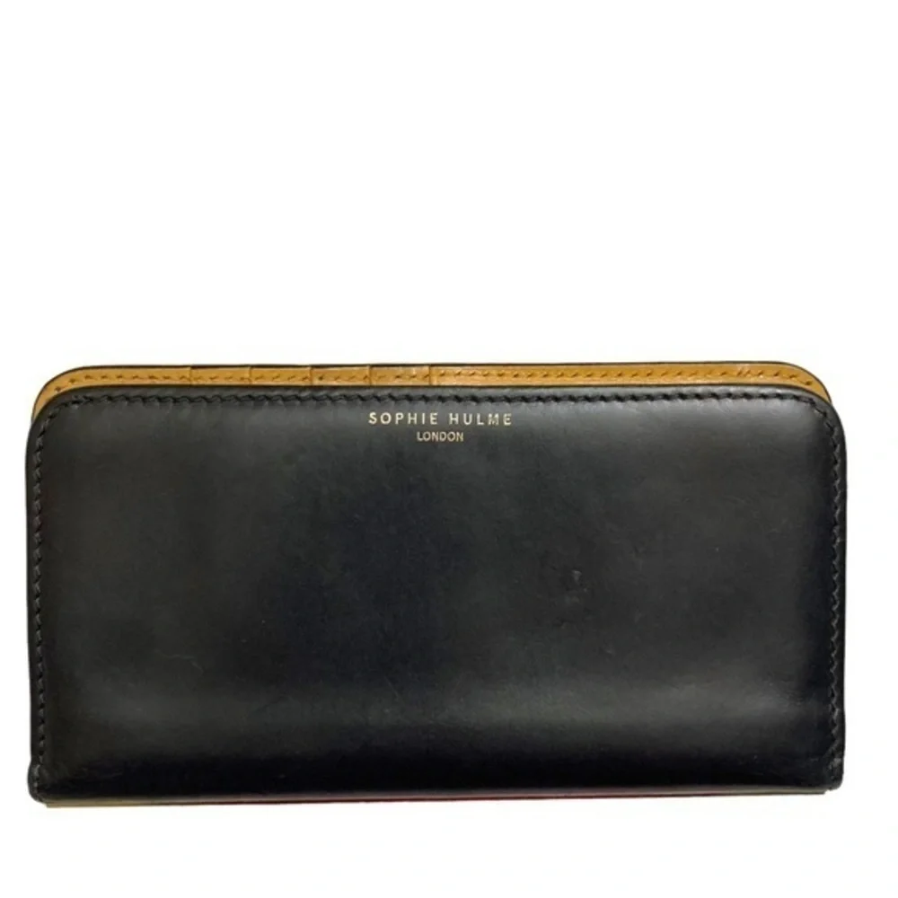 Sophia hulme black leather wallet